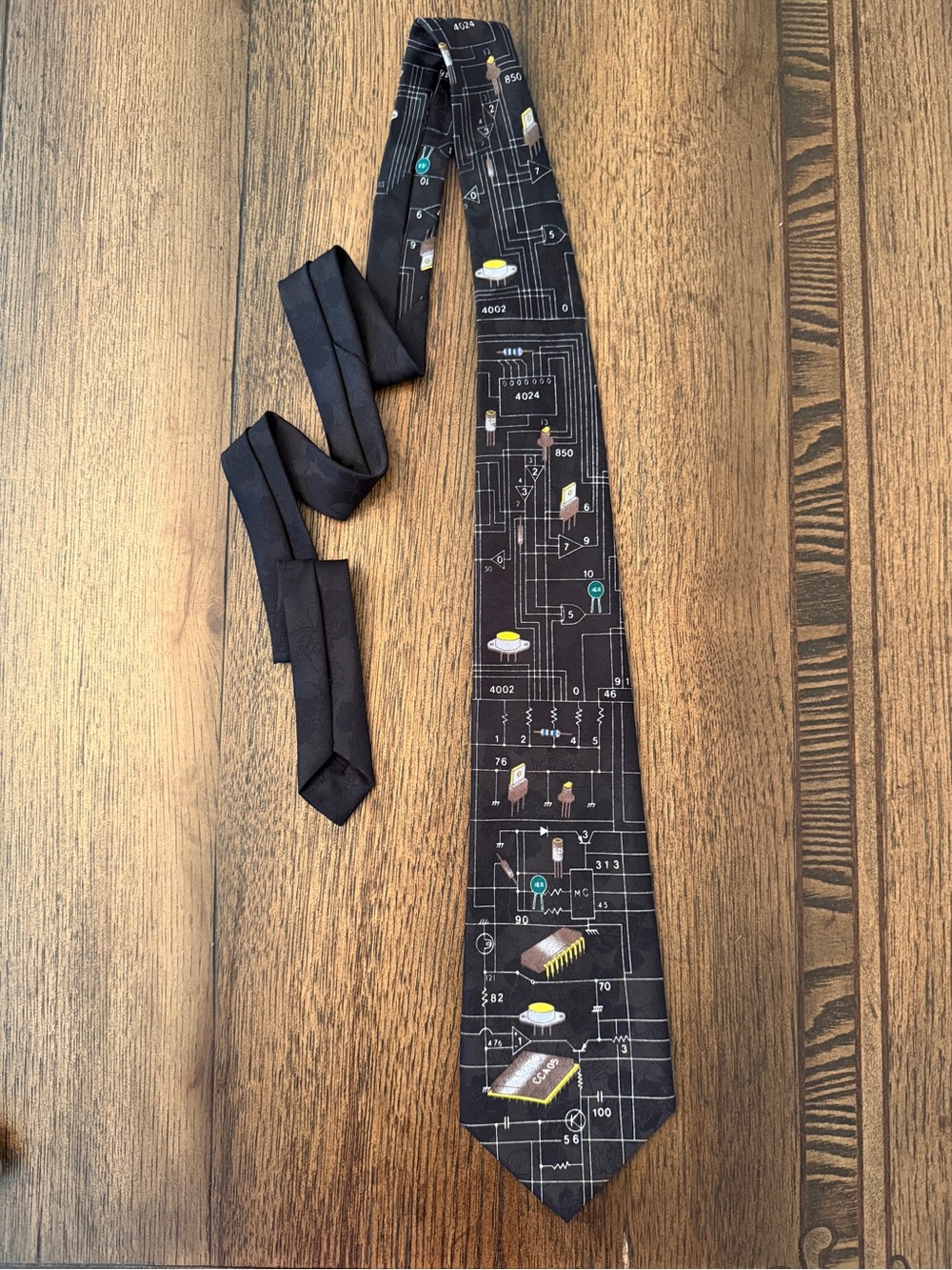 Vintage Tie Circuitry 1997 ETMC A Rogers Necktie Circuit Diagram Novelty Men's